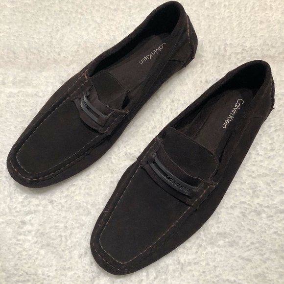 Calvin Klein Men's Miden Suede Brown Loafer 11M - Picture 1 of 8